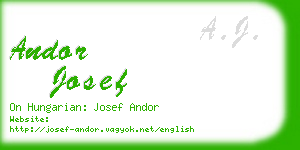 andor josef business card